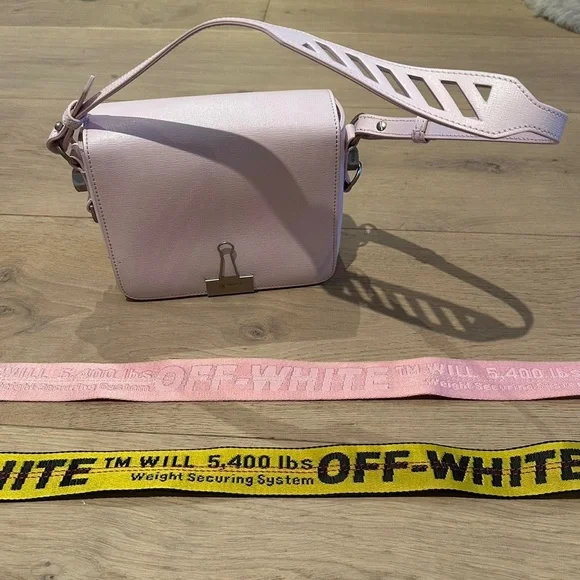 Off-White Binder Clip Flap Bag